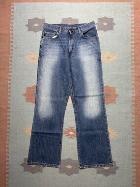 Vintage Abercrombie & fitch bootcut jeans dark wash denim faded USA made 32x32
